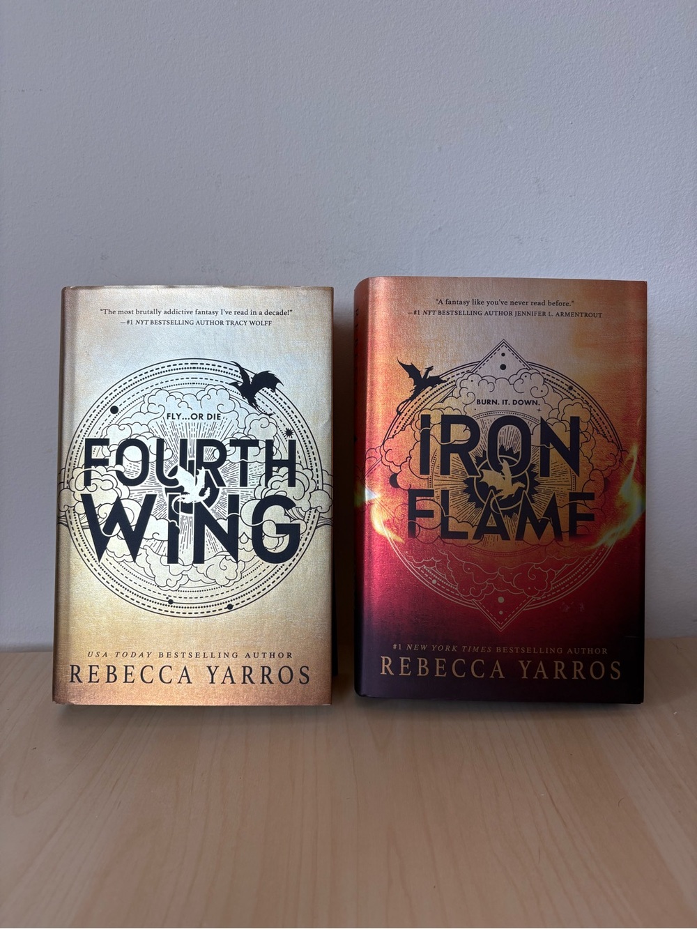 Rebecca Yarros Empyrean Series Fourth Wing & Iron Flame Hardcover Books